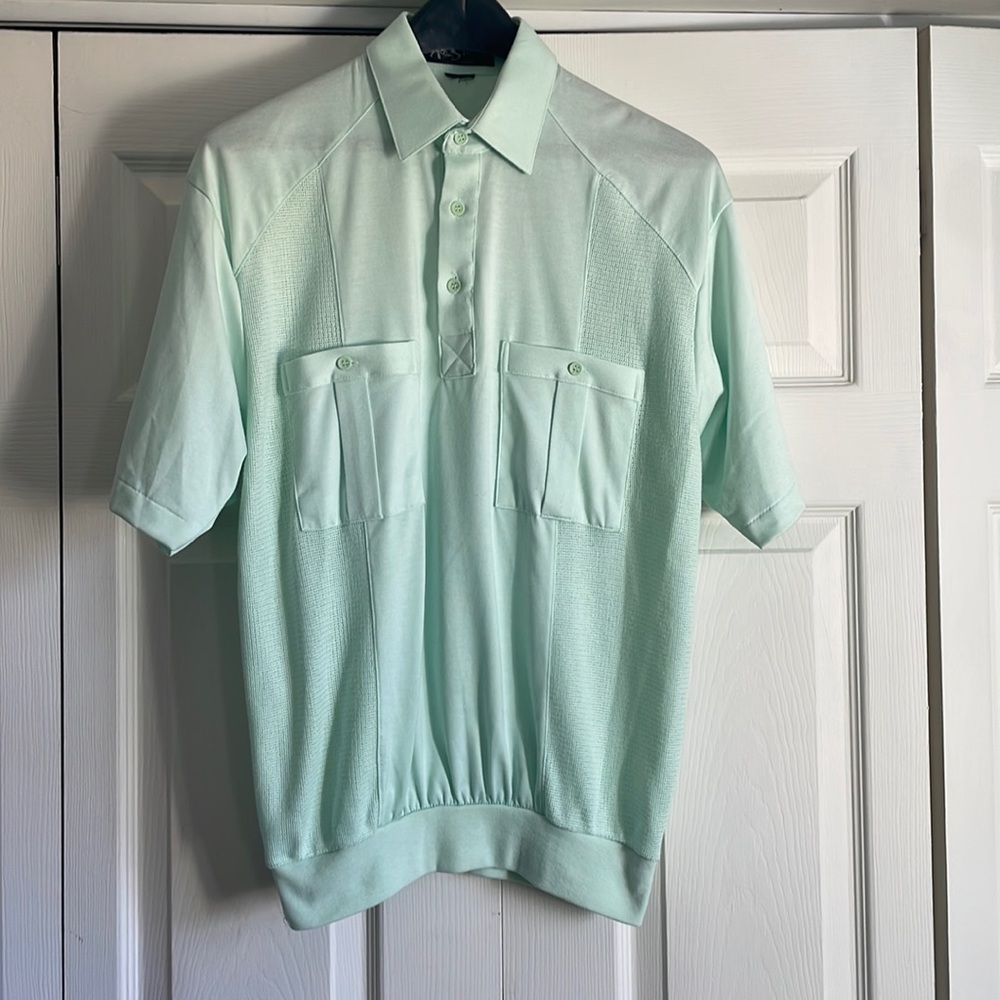 Alan Stewart Vintage Shirt. Retro elastic waist and sweater panels.